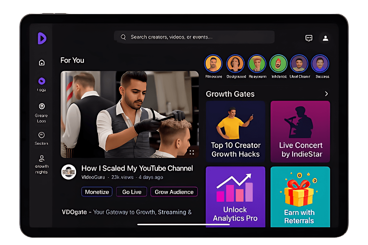 VDOgate App Interface